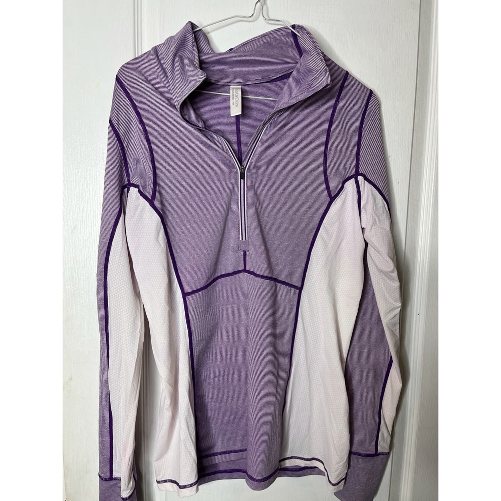 XL CAMPUS CREW PURPLE HALF ZIPUP LONG SLEEVE SHIRT